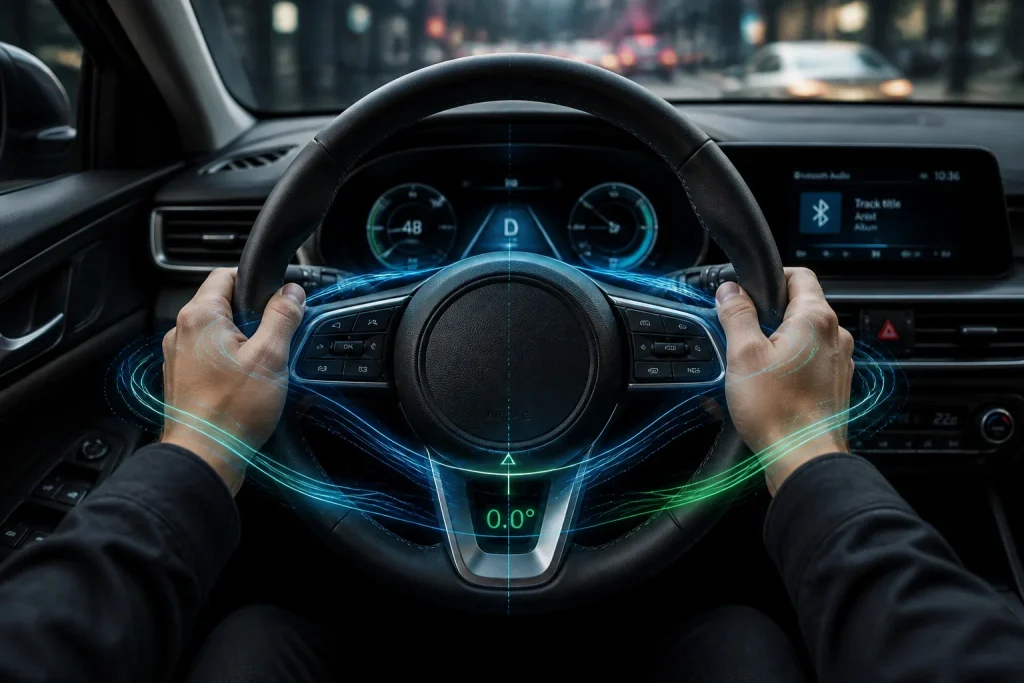 Volant moderne avec flux de donnees
