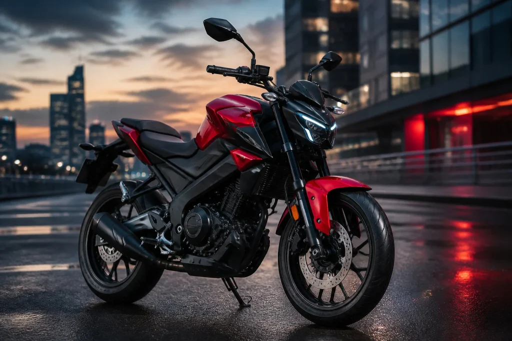 Yamaha mt 125 puissance urbaine au crepuscule